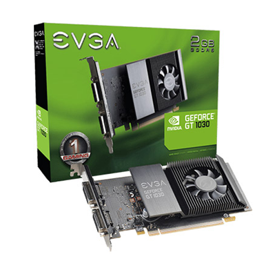 Tarjeta de Video NVIDIA GeForce GT 1030 SC, 2GB GDDR5, 2xDVI, PCI Express 3.0, EVGA 02G-P4-6338-KR