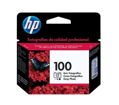 Cartucho de Tinta Original 100, Gris Fotográfico, 15ml, HP C9368AL