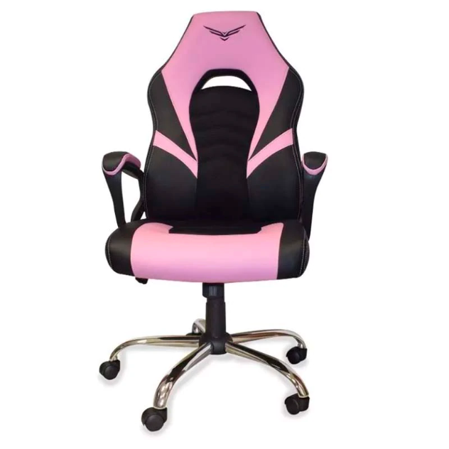 Silla Gamer Modelo Titan, Semi Reclinable, Color Rosa/ Negro, Max. 120 Kg, NACEB NA-0935RS