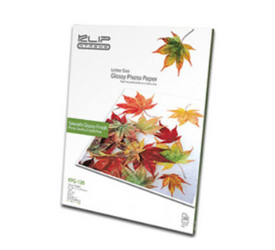 Papel Fotográfico Satinado de 200g/m² con 20 Hojas de tamaño Carta. Color Blanco, Klip Xtreme KPG-120