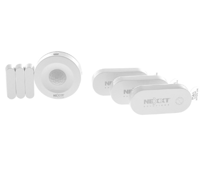 Kit de accesorios inteligentes de seguridad con conexión Wi-Fi, Sensores de Contacto - Sensores de Movimiento, NEXXT AHBSNMO4U1