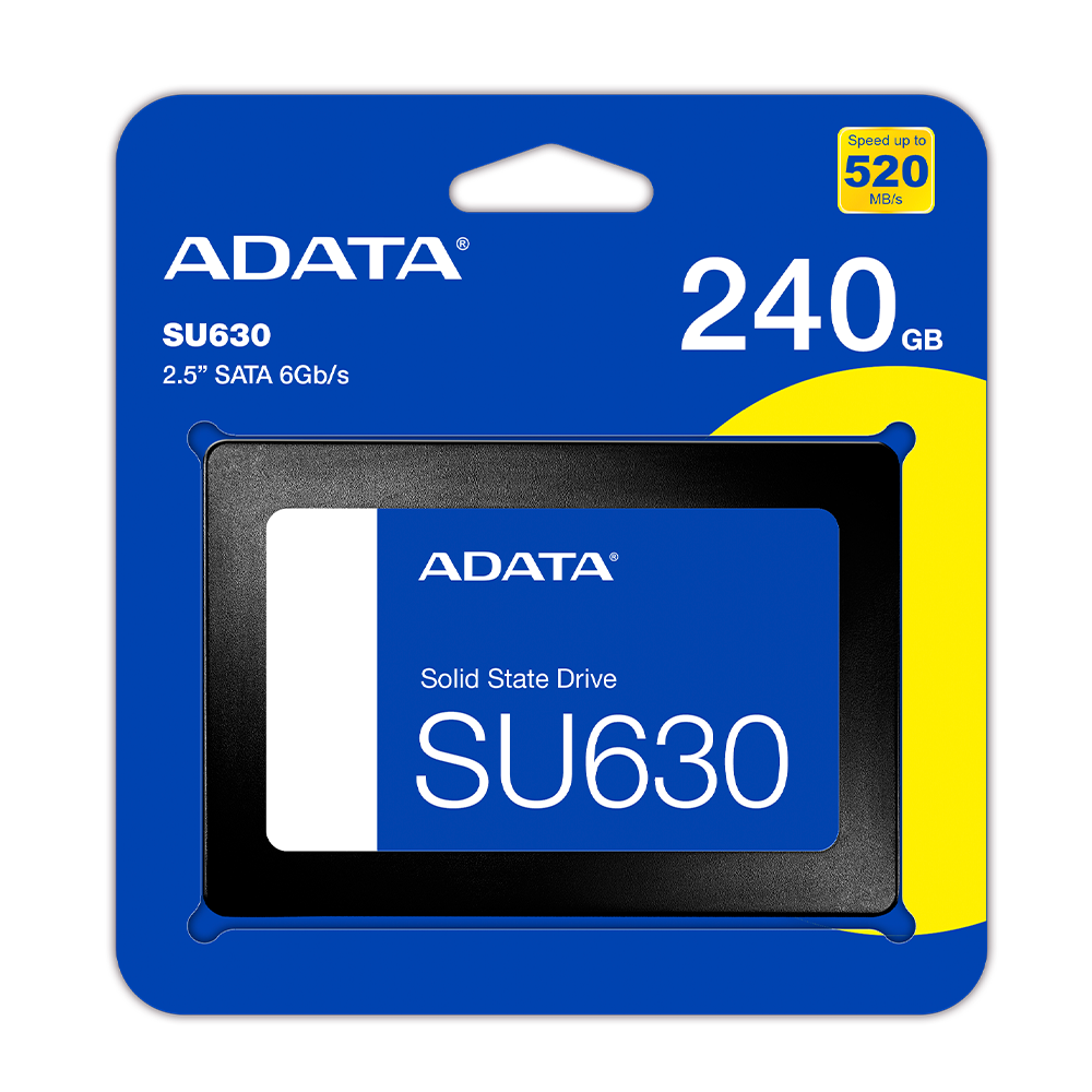 Unidad de Estado Solido (SSD) SU630, Capacidad 240GB, F. F. 2.5", SATA Rev. 3.0 (6Gb/s), ADATA ASU630SS-240GQ-R