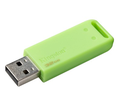 Memoria USB 2.0, Modelo DataTraveler DT20, Capacidad 32GB, Color Verde, KINGSTON KC-U2E32-6YG