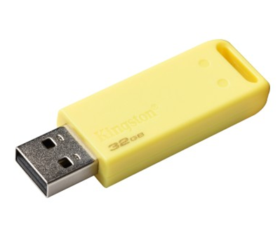 Memoria USB 2.0, Modelo DataTraveler DT20, Capacidad 32GB, Color Amarillo, KINGSTON KC-U2E32-6XY