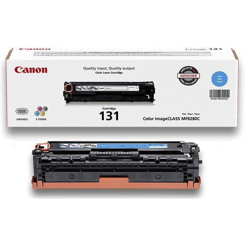Cartucho de Toner Original Modelo 131, Color Cian, Rendimiento Aprox. 1,500 Páginas, CANON 6271B001AA