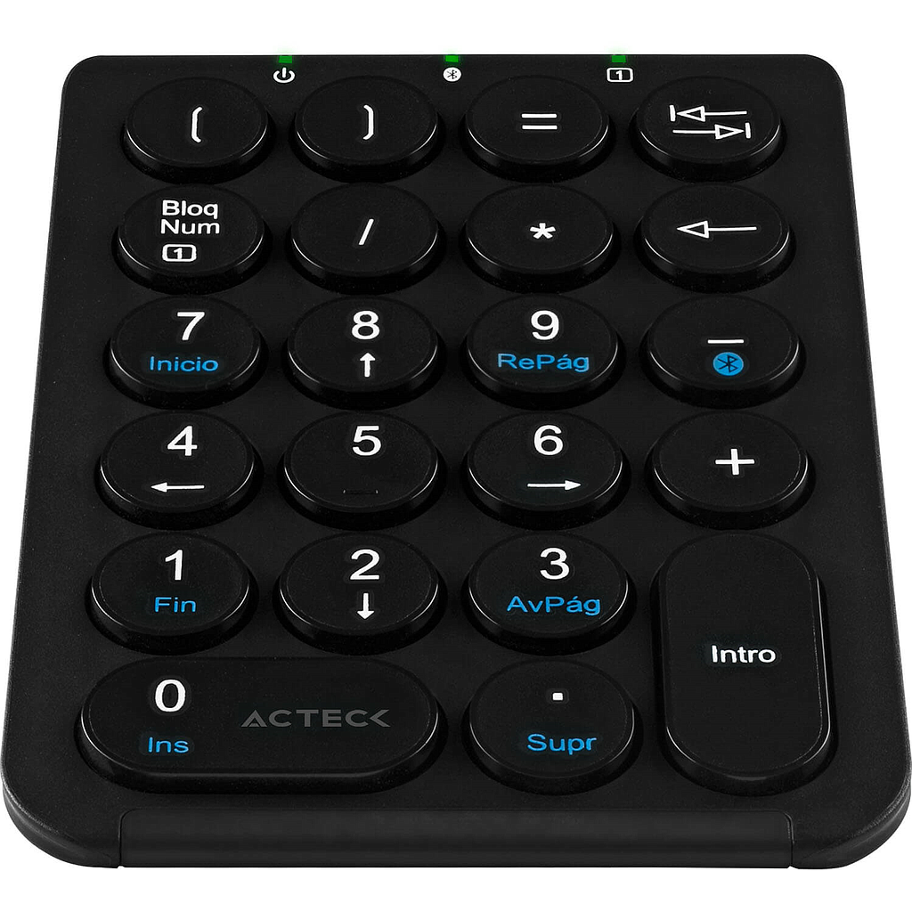 Teclado Numérico Inalámbrico (Bluetooth) Modelo N110, Recargable, Color Negro, 22 Teclas, ACTECK AC-923163