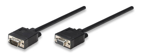 Cable de Video VGA DB15 (M-M), Color Negro, Longitud 1.8 Metros, MANHATTAN 311731