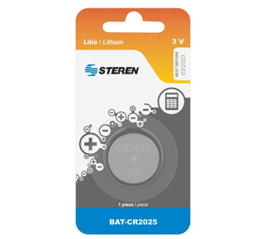 Pila de Litio, 150 Mah, 3V, Tipo Botón, PCDOMINO BAT-CR2025