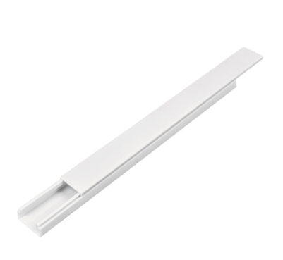 Canaleta de PVC VOLTECK, 1 Vía, Medidas 10 x 12 mm, Longitud 2 Metros, TRUPER CAN-1020