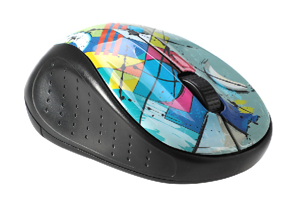 Ratón (Mouse) Óptico, Inalámbrico (USB), Hasta 1000 DPI, Color Multicolor, NACEB NA-0118A