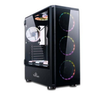 Gabinete Yeyian Shadow 2200 con Ventana RGB, Full-Tower, ATX, USB 3.0, sin Fuente, Negro, QIAN YGS-68808