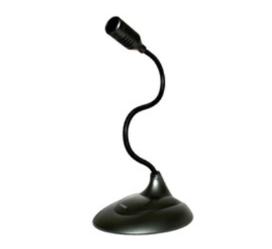 Micrófono Alámbrico (3.5mm), Longitud del Cable 2 Metros, Cuello Flexible, Base para Escritorio, PERFECT CHOICE PC-110279 