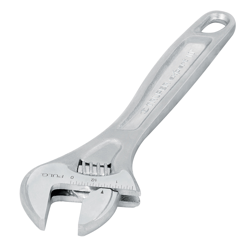 Perico Profesional Cromado, Longitud 10" (254 mm), Apertura 1 3/8" (34.9 mm), TRUPER PET-10C