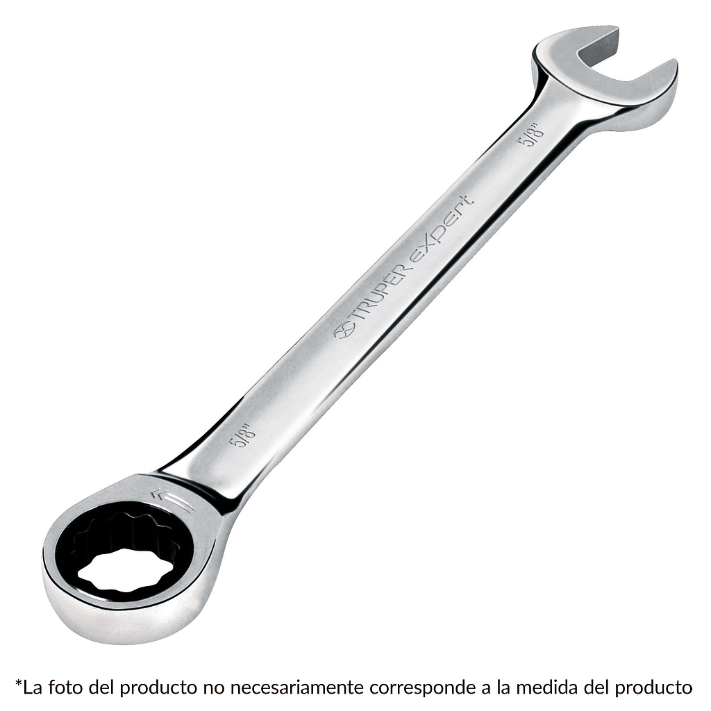 Llave Combinada con Matraca, Medida 7/16", Largo 160 mm, TRUPER LL-2014X