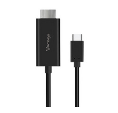 Cable de Video USB Tipo-C (M) a HDMI (M), 1.8m, Soporta hasta 4K, Color Negro, VORAGO CAB-304