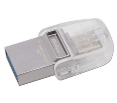 Unidad Flash USB 3.1/USB Tipo-C DataTraveler microDuo 3C de 64 GB, KINGSTON DTDUO3C/64GB