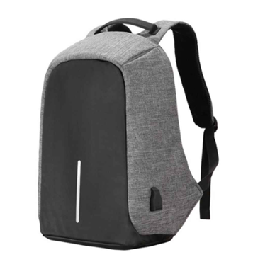 Mochila (Backpack) Antirrobo para Laptops hasta 15.6", Color Negro/Gris, con Logo INTEL, PCDOMINO PROMO-919