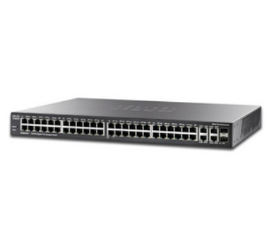 Switch 48 puertos Capa 3 administrable, SG350-52, 10/100/1000 Gigabit Ethernet con 2 puertos Gigabit cobre/SFP combo + 2 SFP puertos, 1U Alto, Montable en Rack., CISCO SG350-52-K9-NA