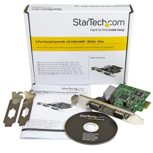 Tarjeta PCI Express, 2 x DB9 (Serial / RS232), STARTECH PEX2S1050