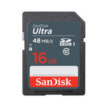 Memoria Flash SD Ultra, 16GB SDHC UHS-I Clase 10, SANDISK SDSDUNB-016G-GN3IN