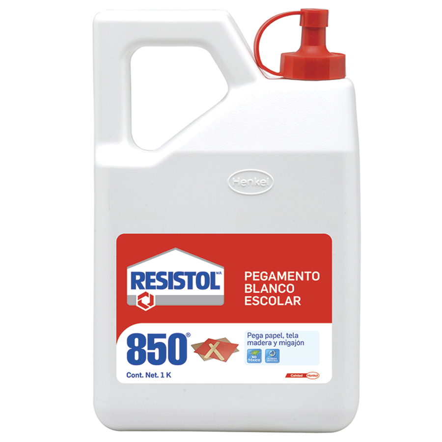 Pegamento Blanco, Modelo Resistol 850, Jumbo 1 Kilo, HENKEL 621688