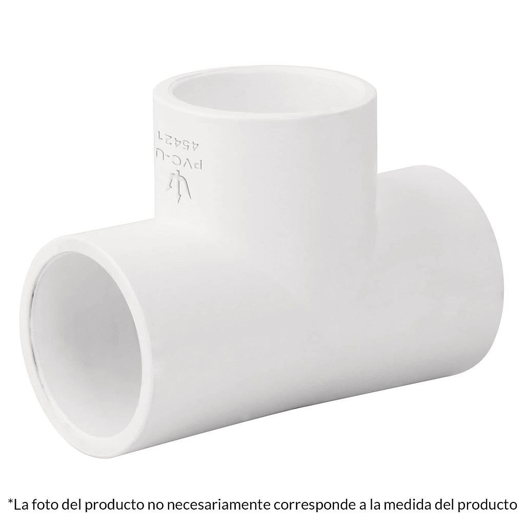 Tee sencilla FOSET SANIFLOW de PVC, 1", TRUPER PVC-763