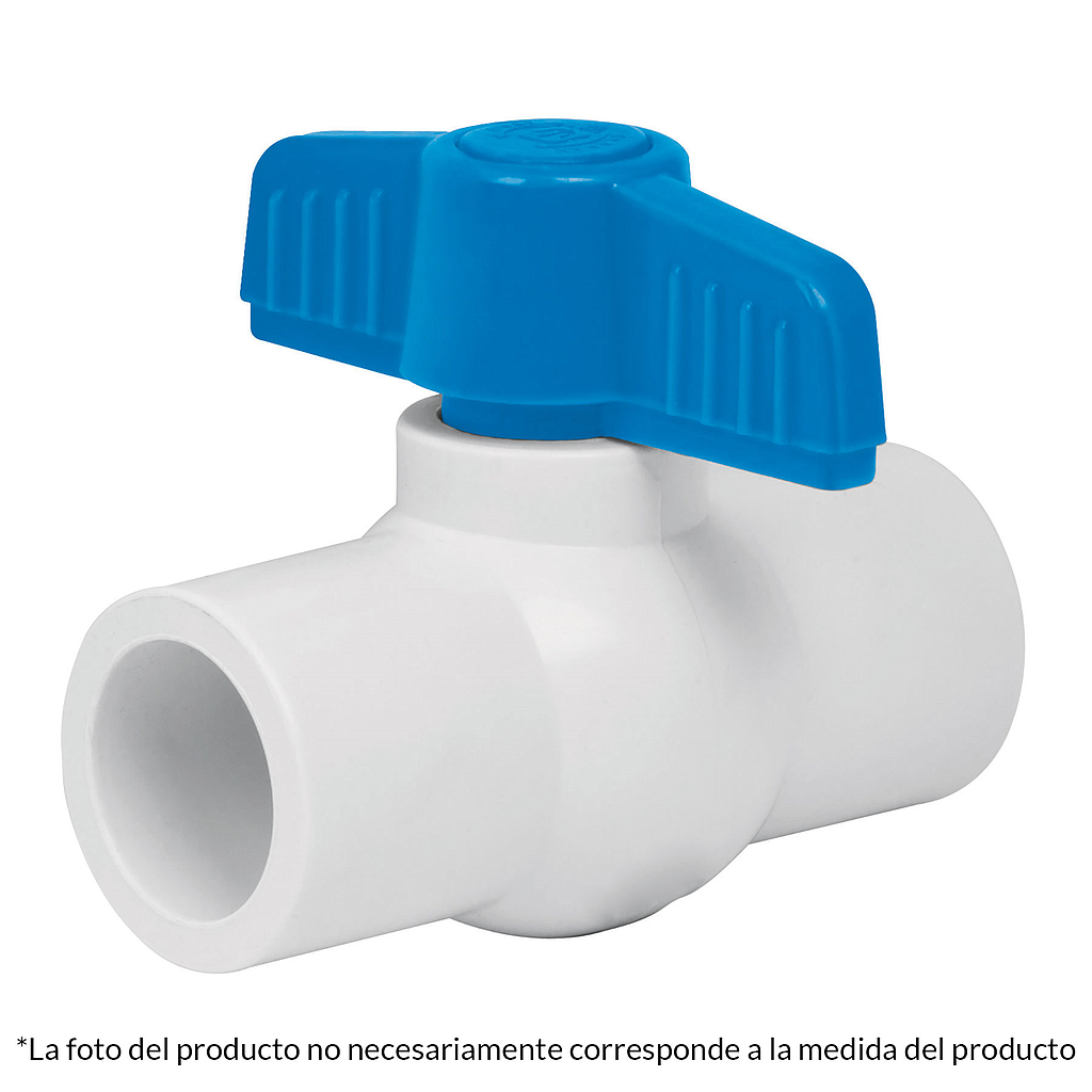 Válvula de Esfera FOSET de PVC 1", Para Cementar, TRUPER PVC-ES-1 