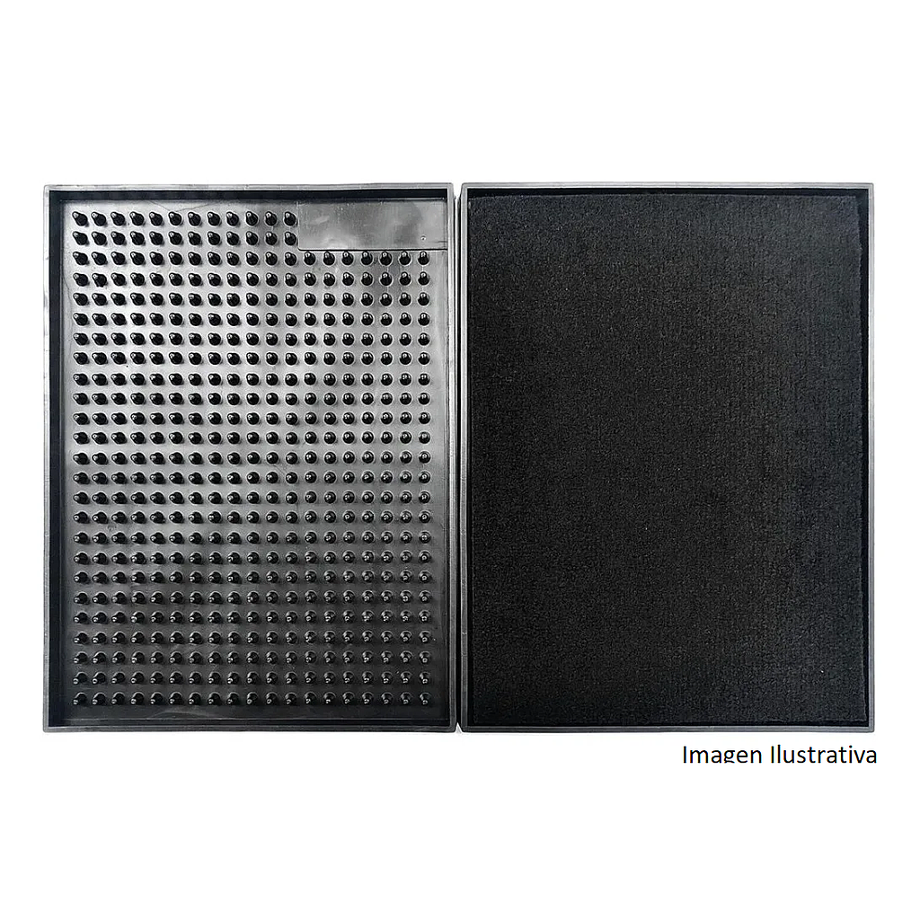 Tapete Desinfectante y Sanitizante Para Calzado Con Alfombrilla de Secado, Color Negro, 30 X 40 Centímetros, PCDOMINO TSD001KIT