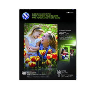 Papel Fotográfico Brillante, Semisatinado, Everyday, 50 hojas Tamaño Carta de 8.5 x 11", HP Q8723A