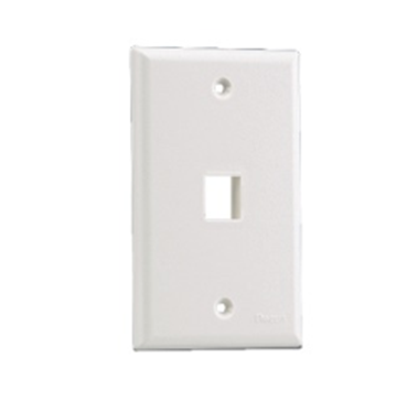  Placa de Pared Vertical, Salida Para 1 Puerto Keystone, Color Blanco, NETKEY PANDUIT NK1FNWH
