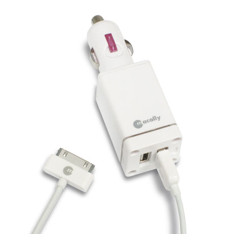 Cargador Macally para auto con 2 puertos USB - 10W