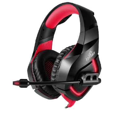 Audífonos con Micrófono Gamer YEYIAN Wicked Serie 3000 Gaming, USB, Color Negro/Rojo, QIAN YDW-33402