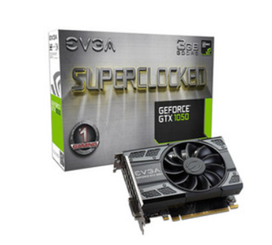 Tarjeta de Video NVIDIA GeForce GTX 1050 SuperClocked Gaming, 3GB GDDR5, 1xHDMI, 1xDVI, 1xDP, PCI Express x16 3.0, EVGA 03G-P4-6153-KR