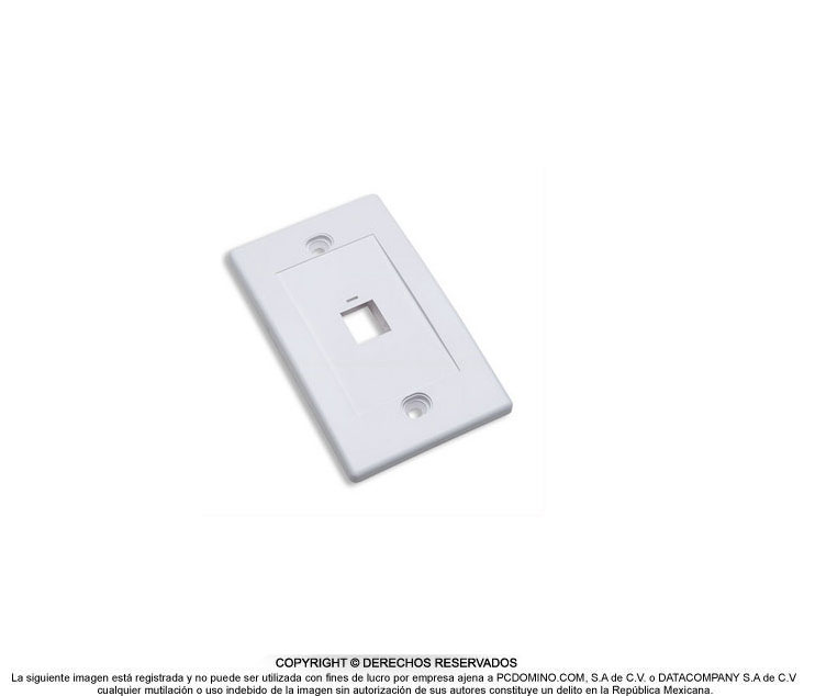 Tapa P/ Caja, Montaje al Ras, 1 Salida, Color Blanco, INTELLINET 163286