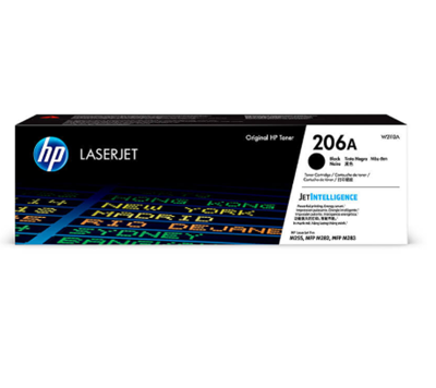 Cartucho de Tóner Original LaserJet 206A, Negro, Rend Aprox 1,350 páginas, HP W2110A