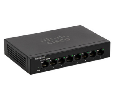 Switch de 8 puertos Gigabit 10/100/1000 Mbps, No administrable, CISCO SG110D-08-NA