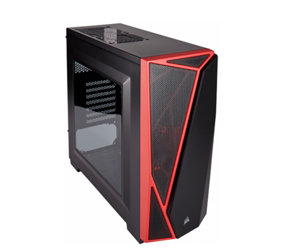 Gabinete Gamer Carbide Spec-04 con Ventana, Midi-Tower, ATX/Micro-ATX/Mini-ITX, USB 2.0/3.0, sin Fuente, Negro/Rojo, CORSAIR CC-9011107-WW