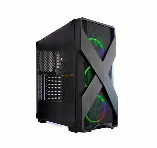 Gabinete Gamer Modelo XCASE, ATX, Full-Tower, Ventana Lateral de Cristal Templado, 3 Ventiladores RGB, No Incluye Fuente de Poder, NACEB NA-0605