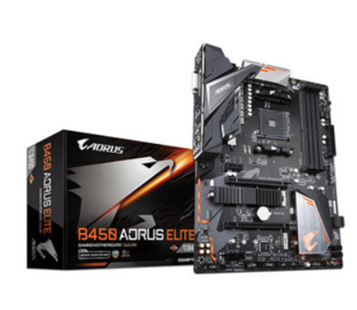 Tarjeta Madre (Mobo) B450 AORUS ELITE, ChipSet AMD B450, para AMD Ryzen 2da Gen, 4xDDR4, Audio HD, Red, USB 3.0, SATA 3.0, ATX, GIGABYTE B450 AORUS ELITE