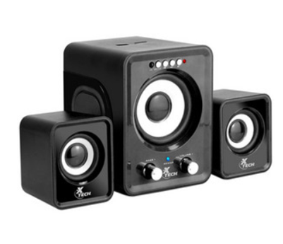 Bocinas 2.1, Alámbrico, 2.1 Canales, 12W RMS, USB, MicroSD, Color Negro, XTECH XTS-375BK