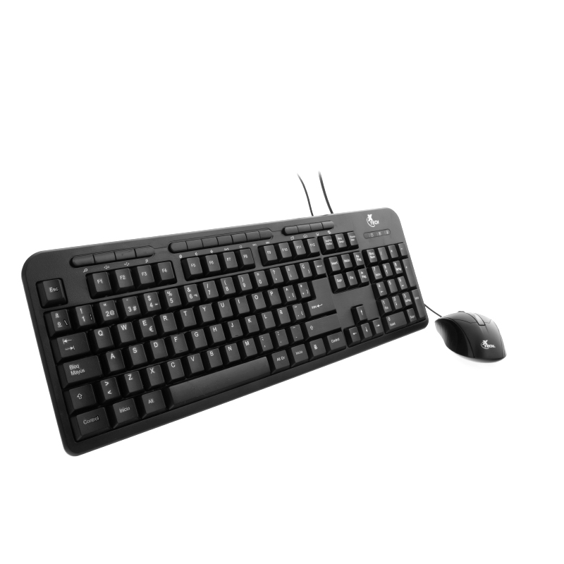 Teclado y Ratón (Mouse) Modelo K301S, Español, Alámbricos (USB), XTECH XTK-301S