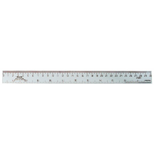Regla Flexible de 30cm Transparente, BACO RG012