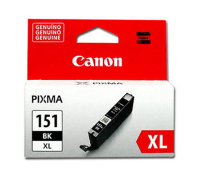 Cartucho de Tinta Original CLI-151XL BK, Negro, 11ml, 5000 Páginas, CANON 6477B001AA
