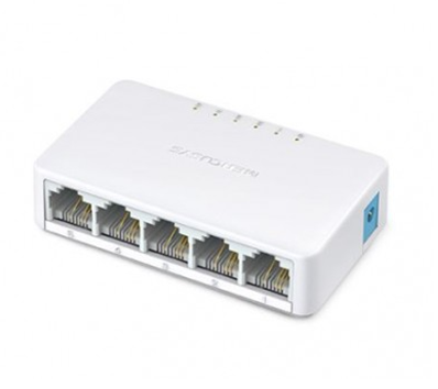 Switch de Escritorio, 5 Puertos RJ45 10/100Mbps, MERCUSYS MS105