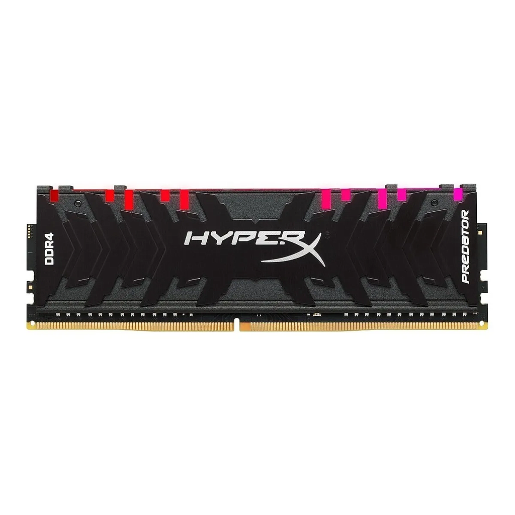 Memoria RAM DDR4 PC4-25600, Capacidad 8GB, Frecuencia 3200MHz, CL16, U-DIMM, HyperX Predator RGB, KINGSTON HX432C16PB3A/8