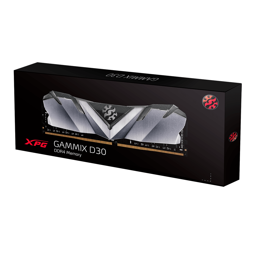 Memoria RAM DDR4 DIMM PC4-25600 (3200 MHz), 16GB, 1.2V, CL16, Modelo GAMMIX D30, Alta Durablidad, ADATA AX4U3200716G16A-SR3