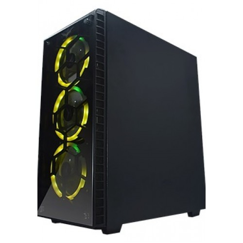 Gabinete Gamer Modelo HYDRA, ATX, Full-Tower, Ventana Lateral de Cristal Templado, 3 Ventiladores Frontales RGB, No Incluye Fuente de Poder, NACEB NA-0602