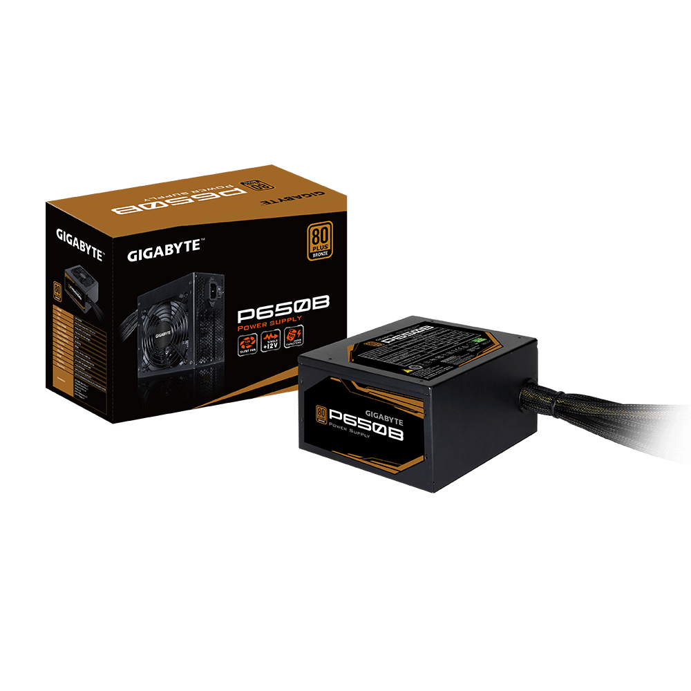 Fuente de Poder Certificada P650B, 650W, ATX, 80 Plus Bronze, GIGABYTE GP-P650B