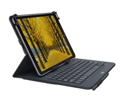 Funda con Teclado para Tablet, Soporta 9" y 10", Bluetooth 3.0, IOS / Android, Color Negro, LOGITECH 920-008334