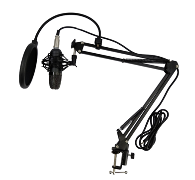 Kit de Micrófono, Condensador, Tarjeta de Audio (USB), Brazo Antipop, SCHALTER S-MICSET10
